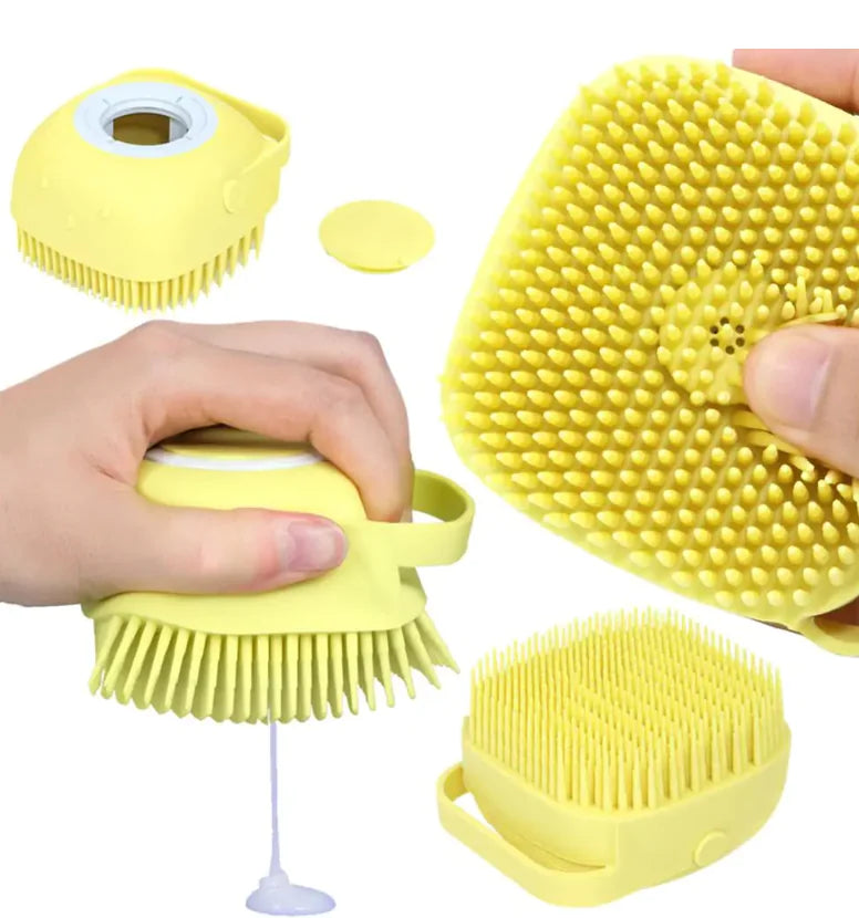 Soft Pet Bath Brush Dog Bathroom Shampoo