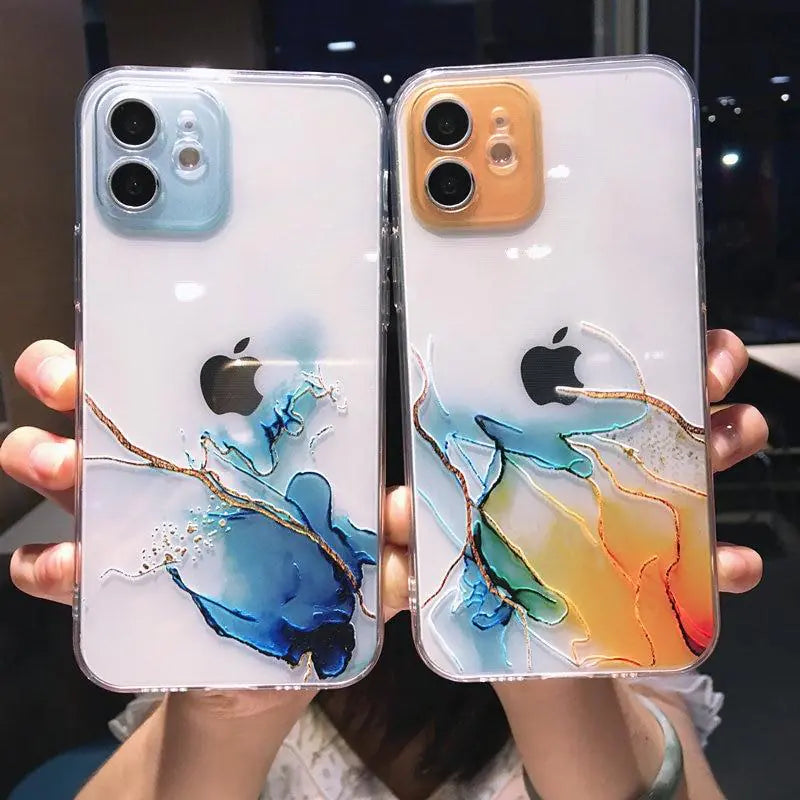 iPhone Clear Watercolor Case