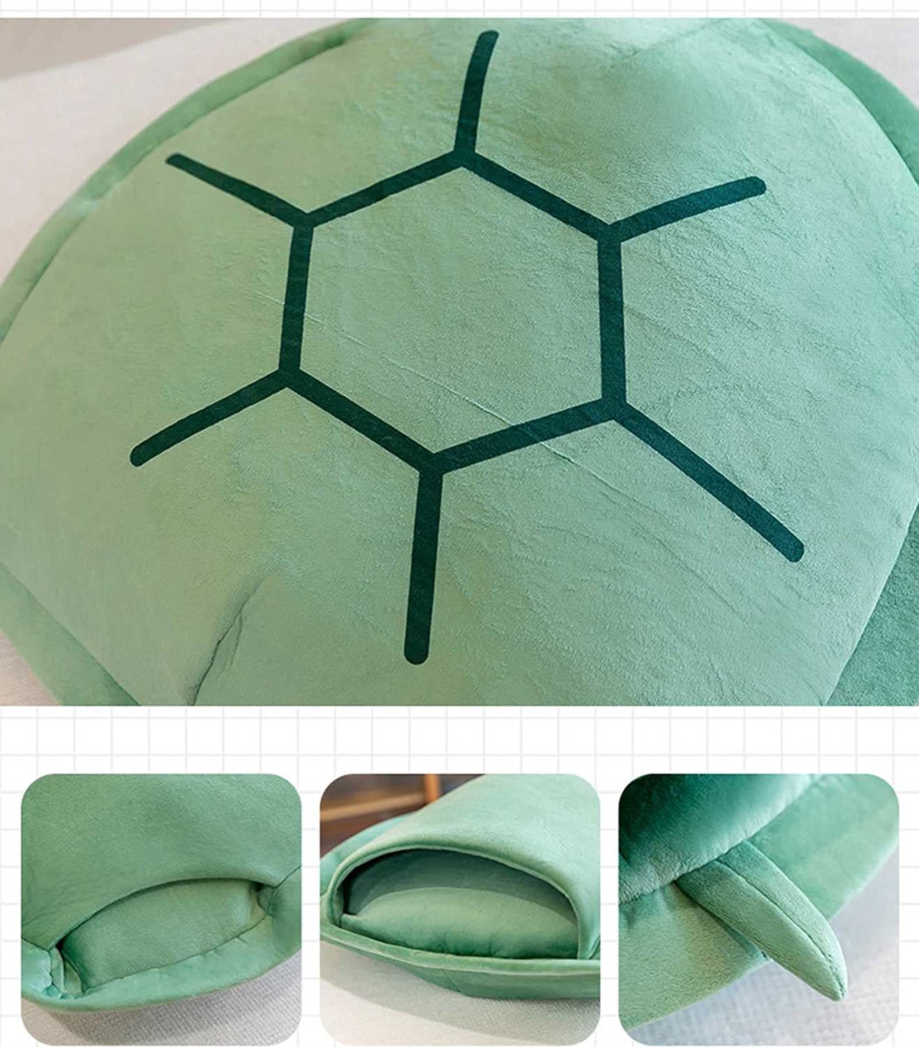 Almohadas de caparazón de tortuga usables - Verde