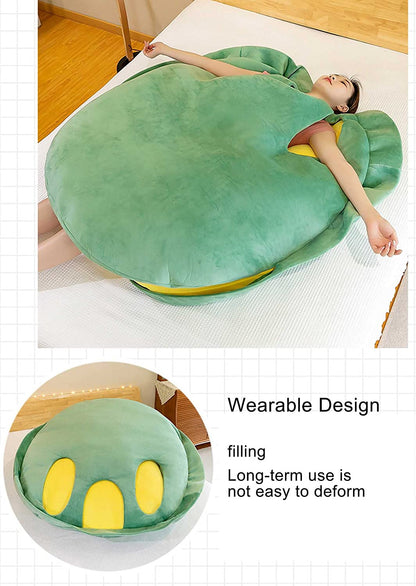 Almohadas de caparazón de tortuga usables - Verde