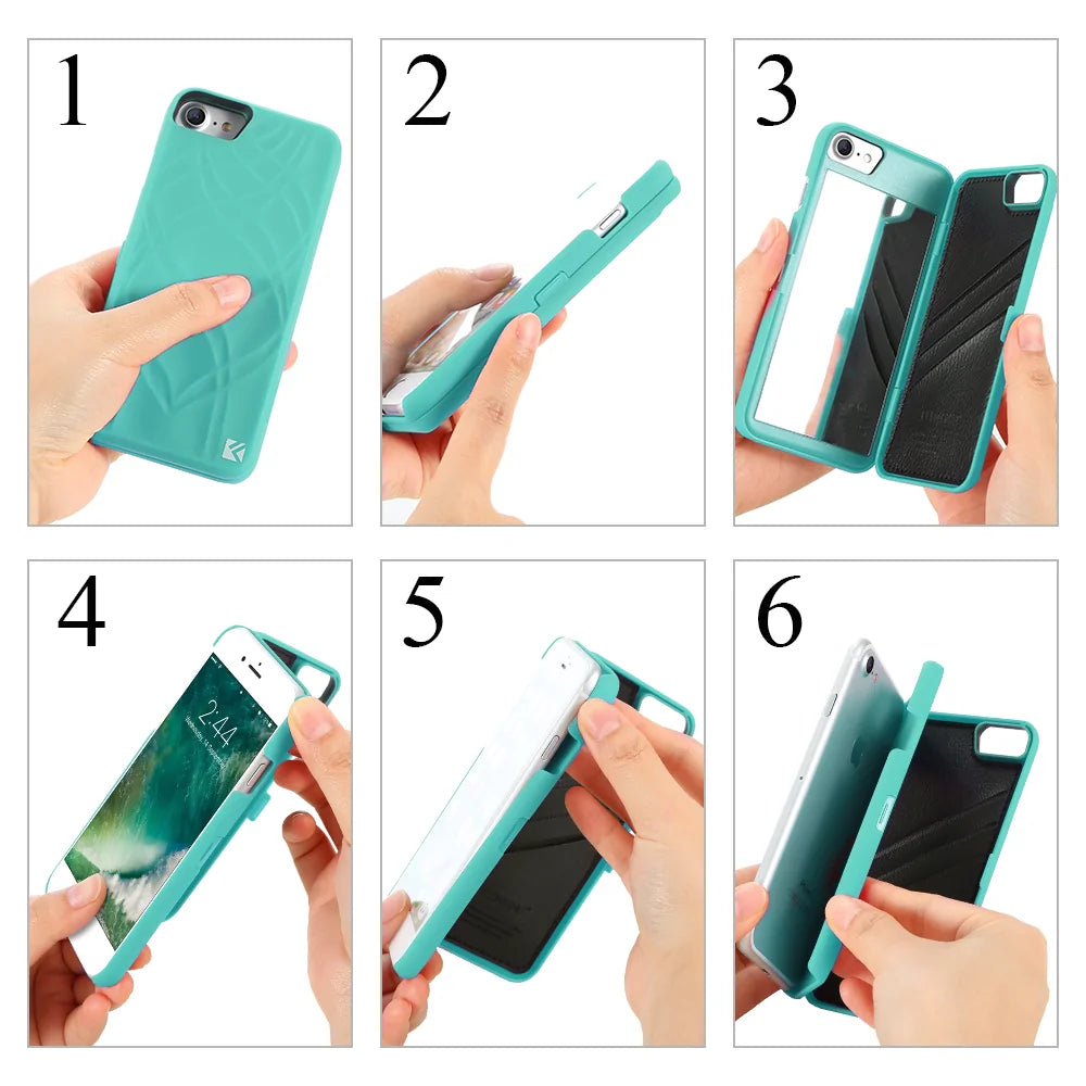 Phone Style Mirror & Card Case