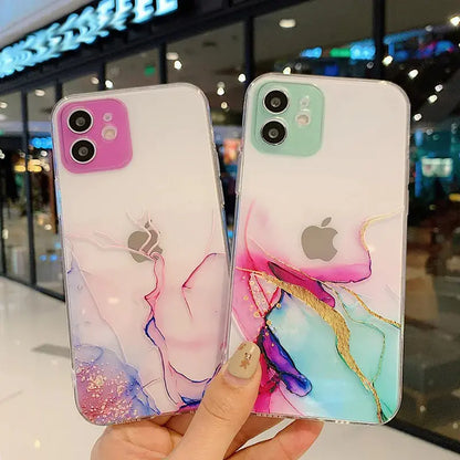 iPhone Clear Watercolor Case