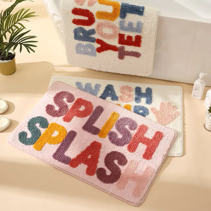 Bathroom Rugs Non-Slip Bath Mat Luxury Soft Absorbent Plush Microfiber Bath mats for Bathroom Carpet for Tub Shower