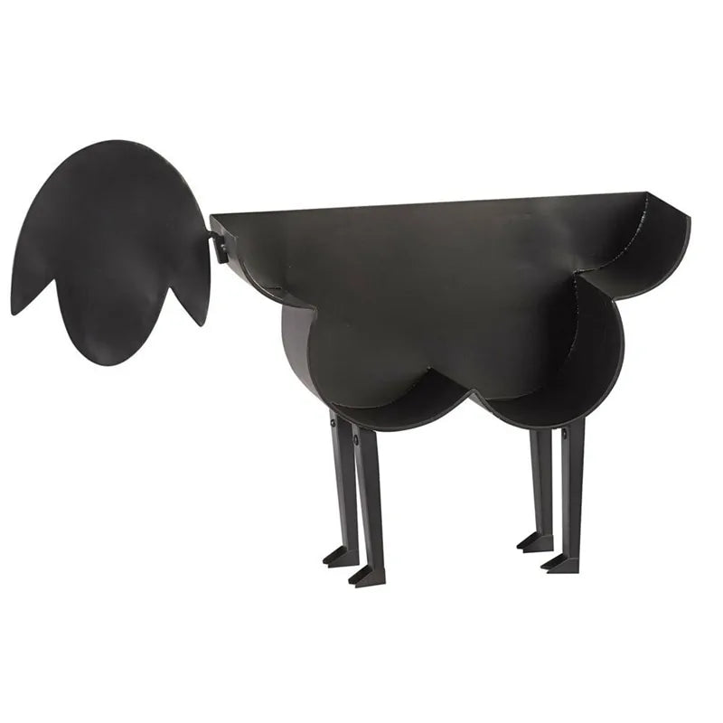 Sheep Decorative Toilet Paper Holder: Free-Standing Iron Bathroom Tissue Storage