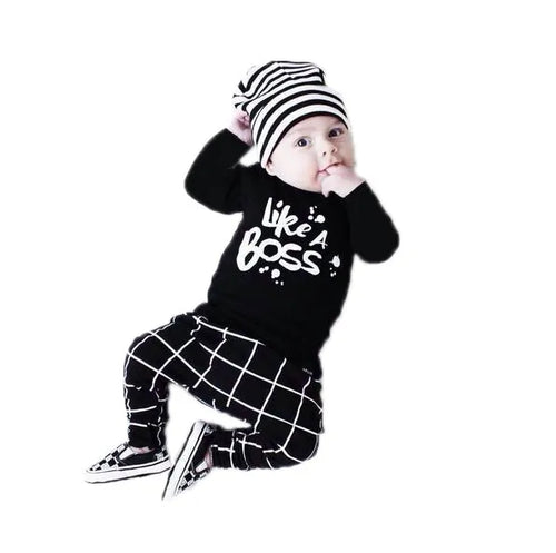 Boss Letter Long-Sleeve Baby Clothing