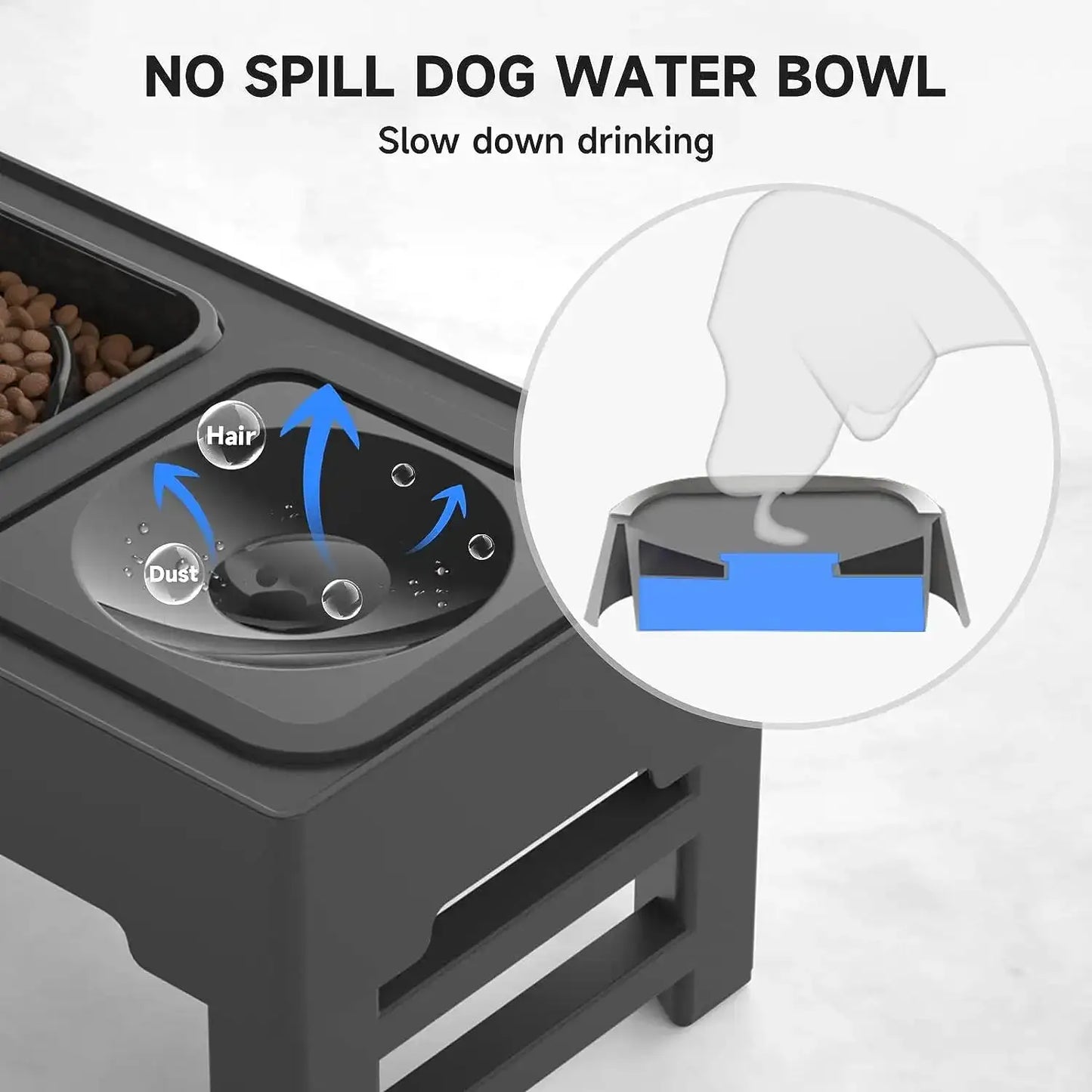 Adjustable Food and Water Bowl for dog and cat