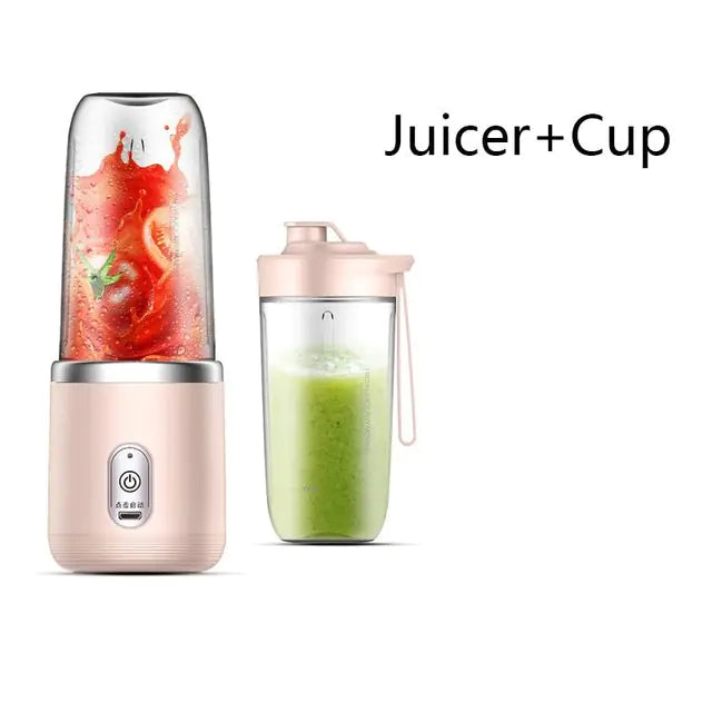 Extractor de jugo pequeño eléctrico portátil, taza de jugo multifunción para el hogar, mezcla y comida auxiliar