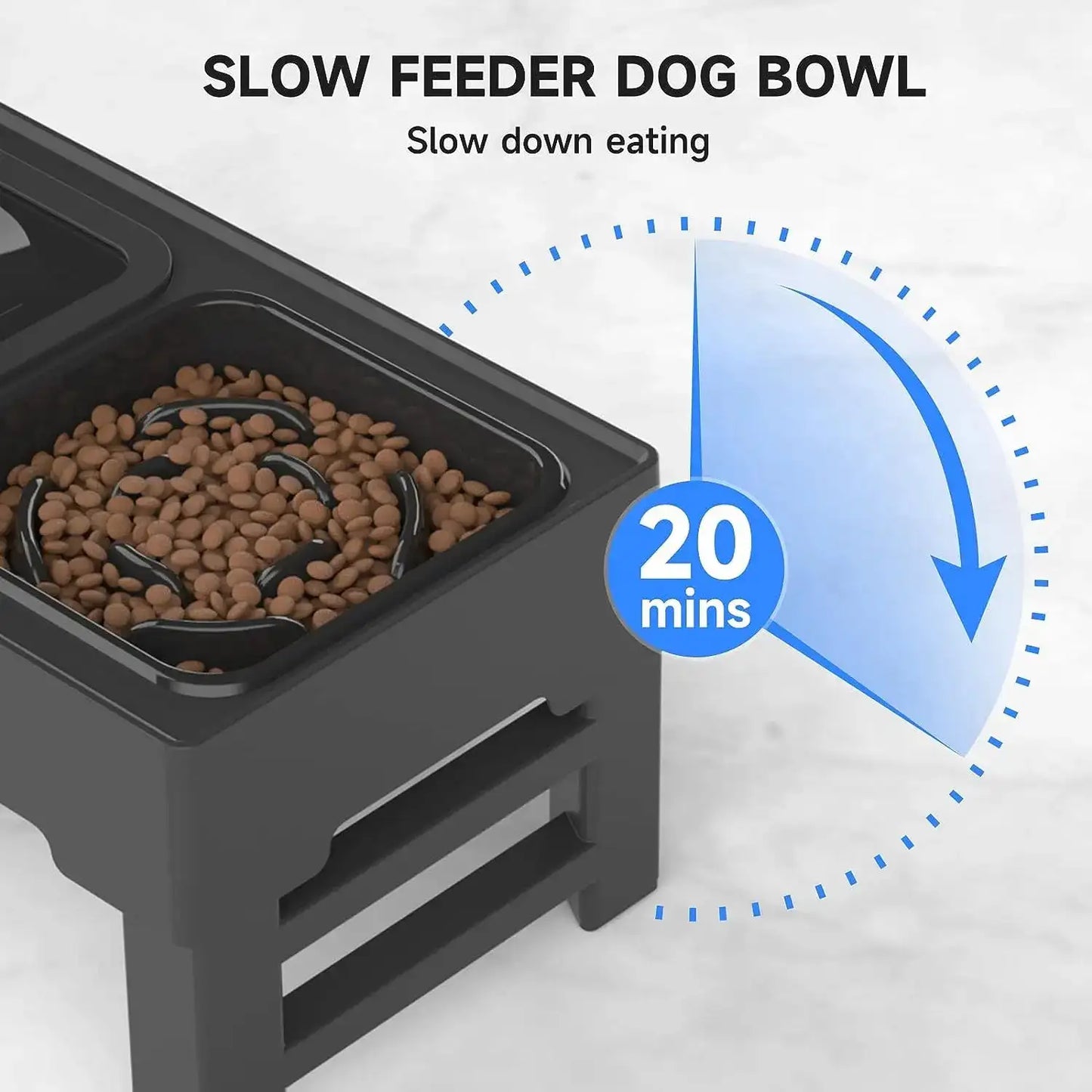 Adjustable Food and Water Bowl for dog and cat