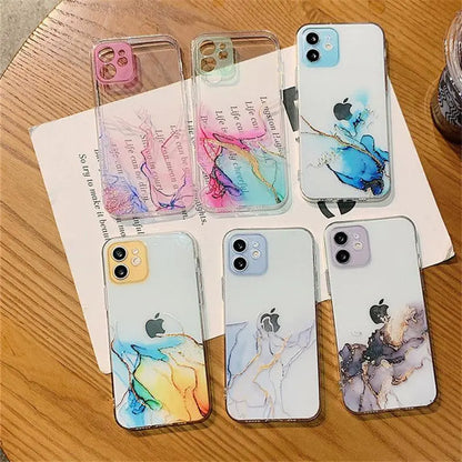 iPhone Clear Watercolor Case