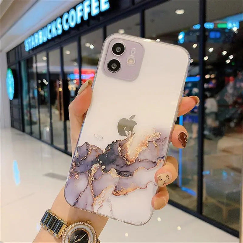 iPhone Clear Watercolor Case