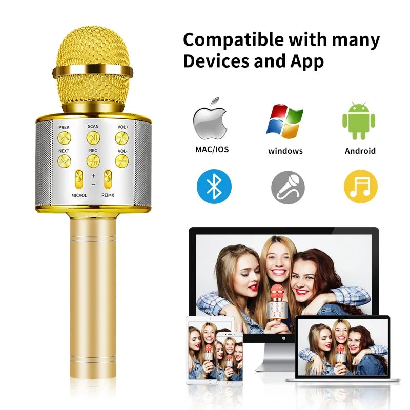 Bluetooth Karaoke Wireless Microphone