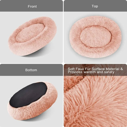 Calming Anti-Anxiety Donut Bed for Dogs and Cats